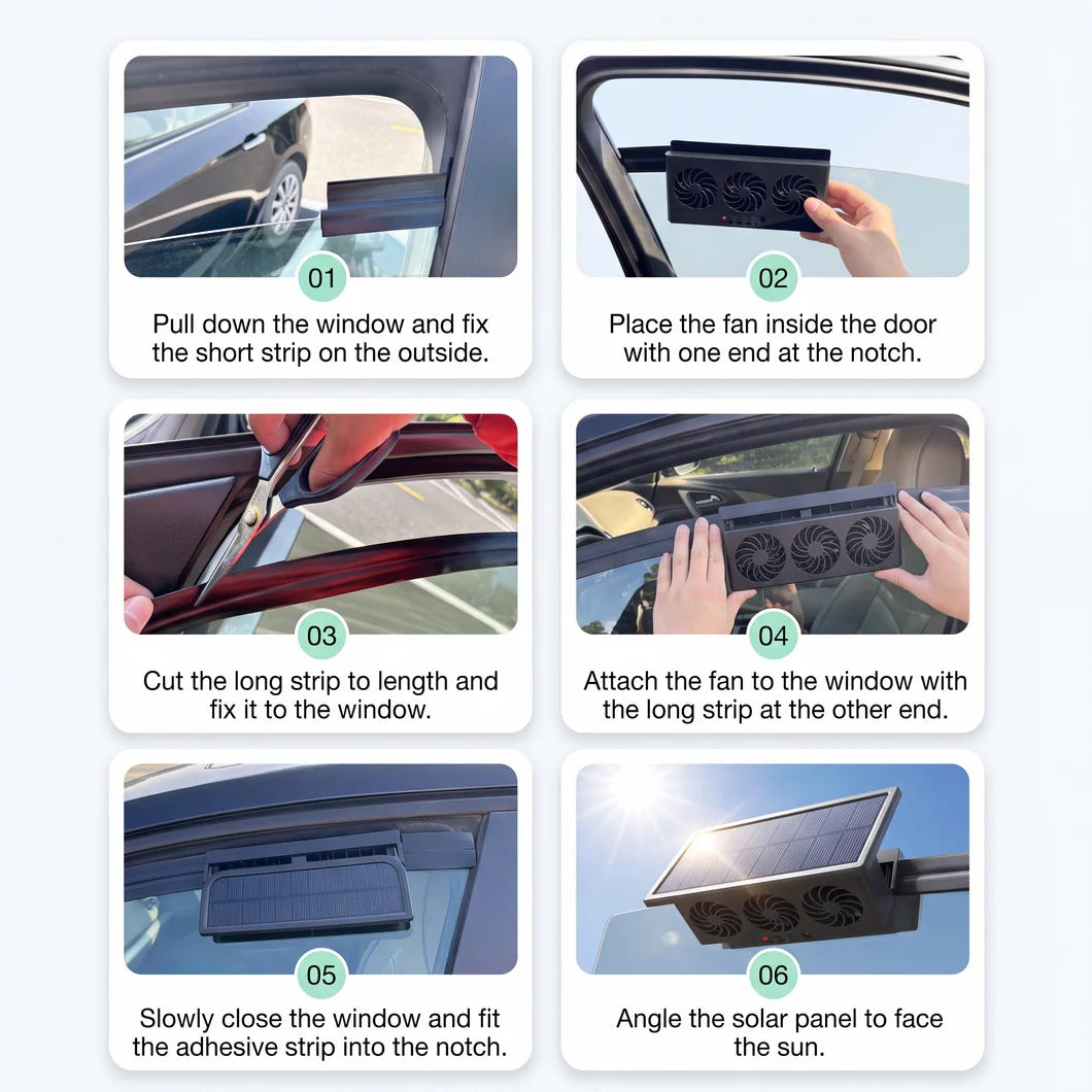 SolBreeze™ Car Fan – Stay Cool & Comfortable During Every Drive