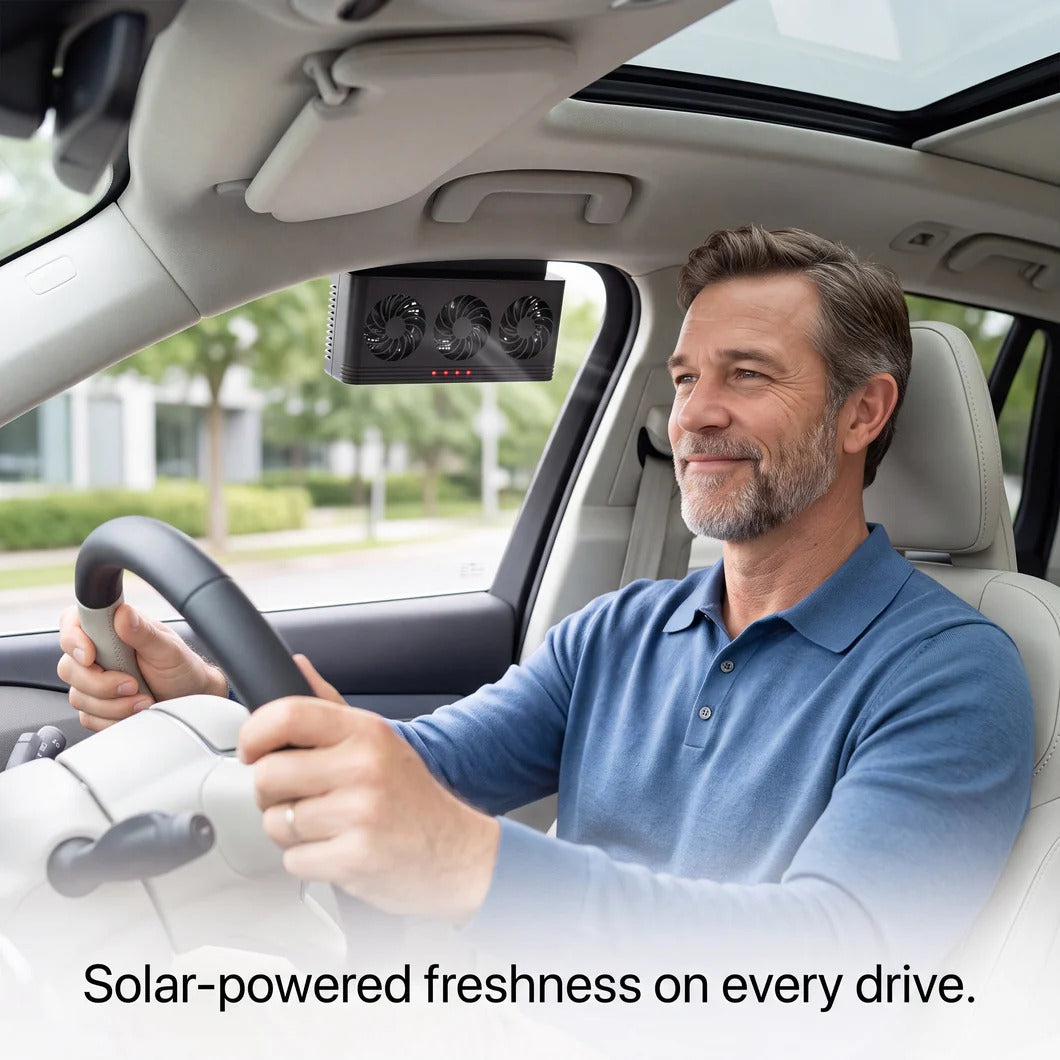 SolBreeze™ Car Fan – Stay Cool & Comfortable During Every Drive