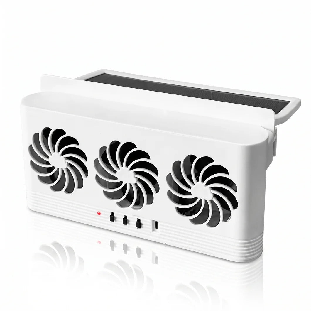 White Solar Fan