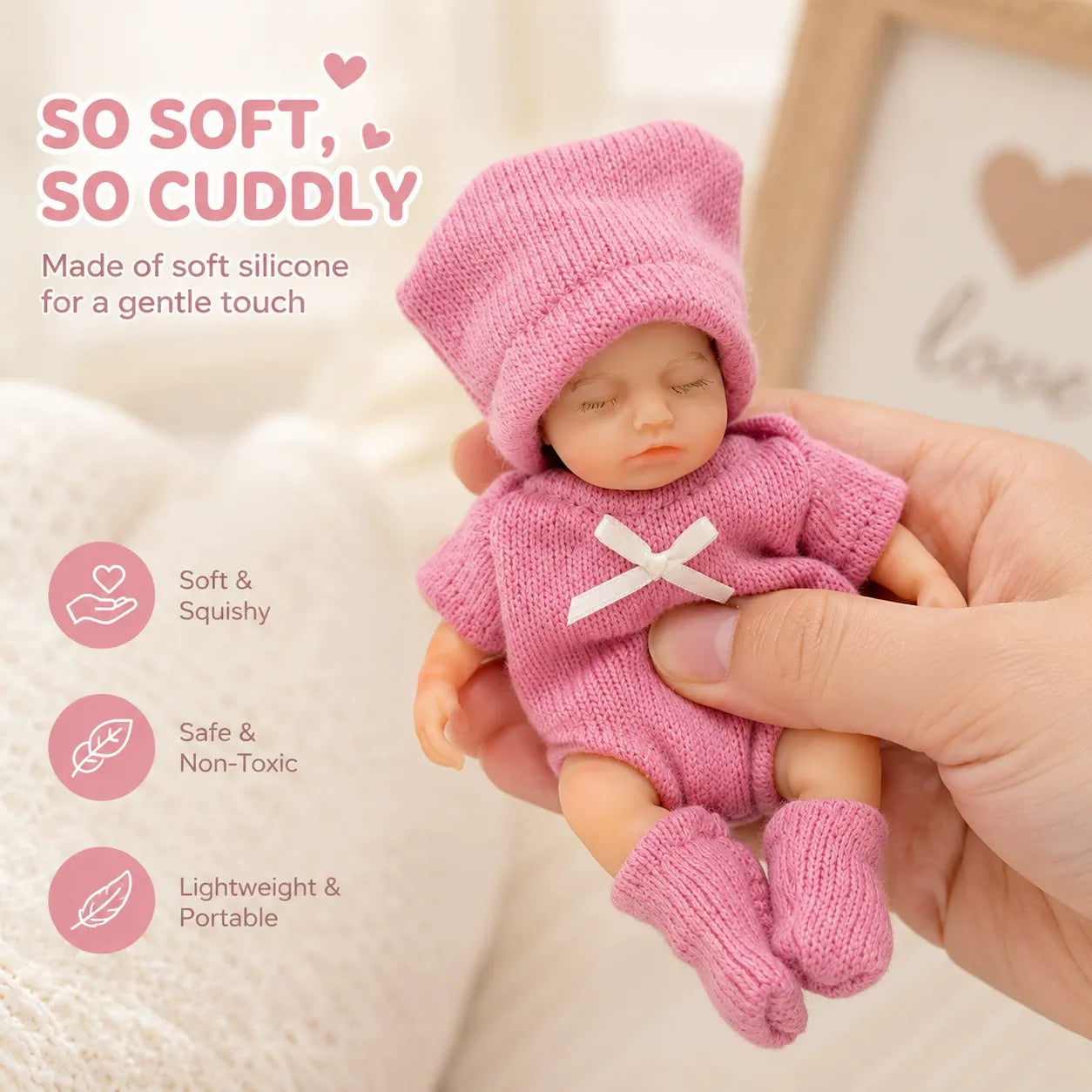 🍼 Pocket Baby™ 6" Handmade Mini Silicone Doll | Made For Little Moments Of Care