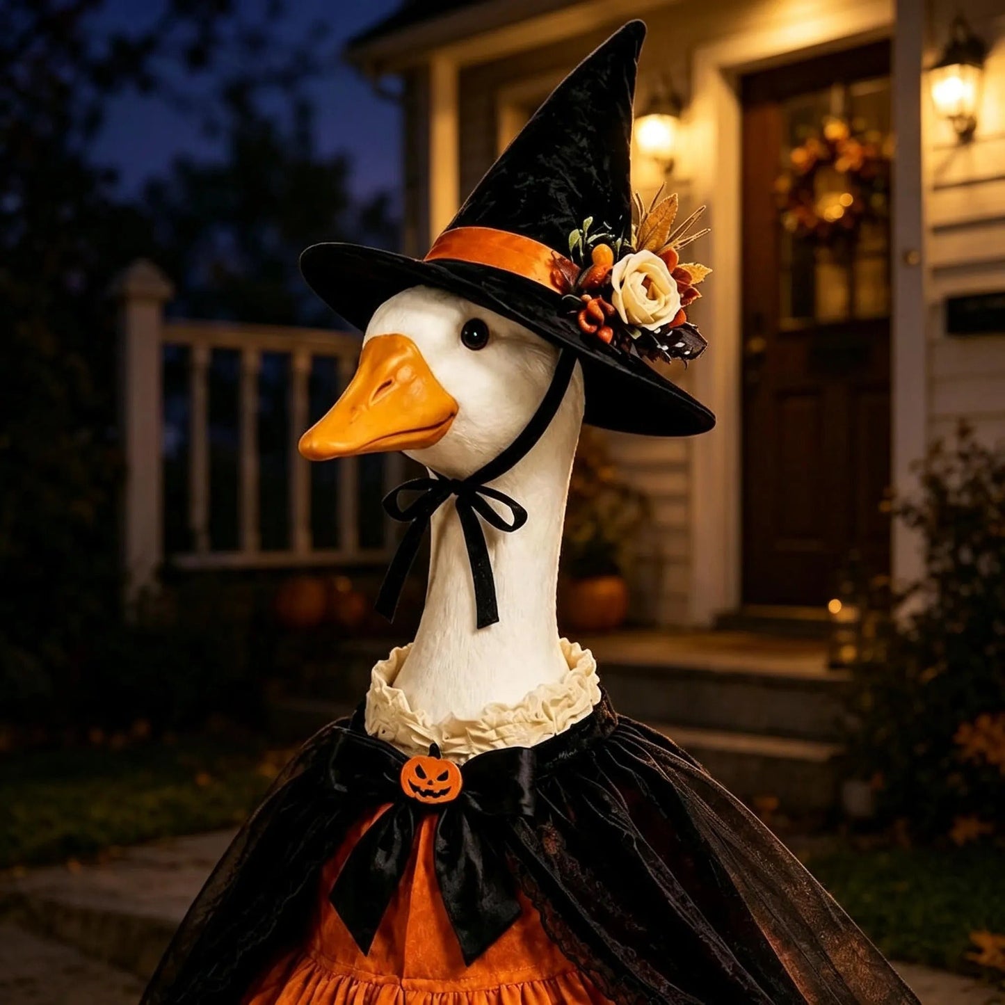 🎃 Vintage Velvet Witch Goose Outfit™ | Welcome Trick-or-Treaters in Style