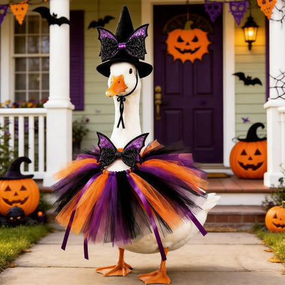 🧙New 23" Halloween Witch Goose Outfit™ | Spooky Porch Decor
