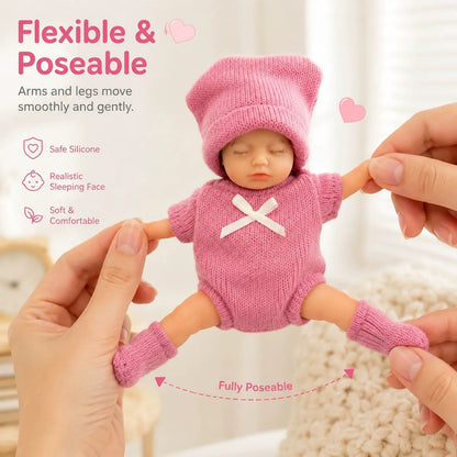 🍼 Pocket Baby™ 6" Handmade Mini Silicone Doll | Made For Little Moments Of Care