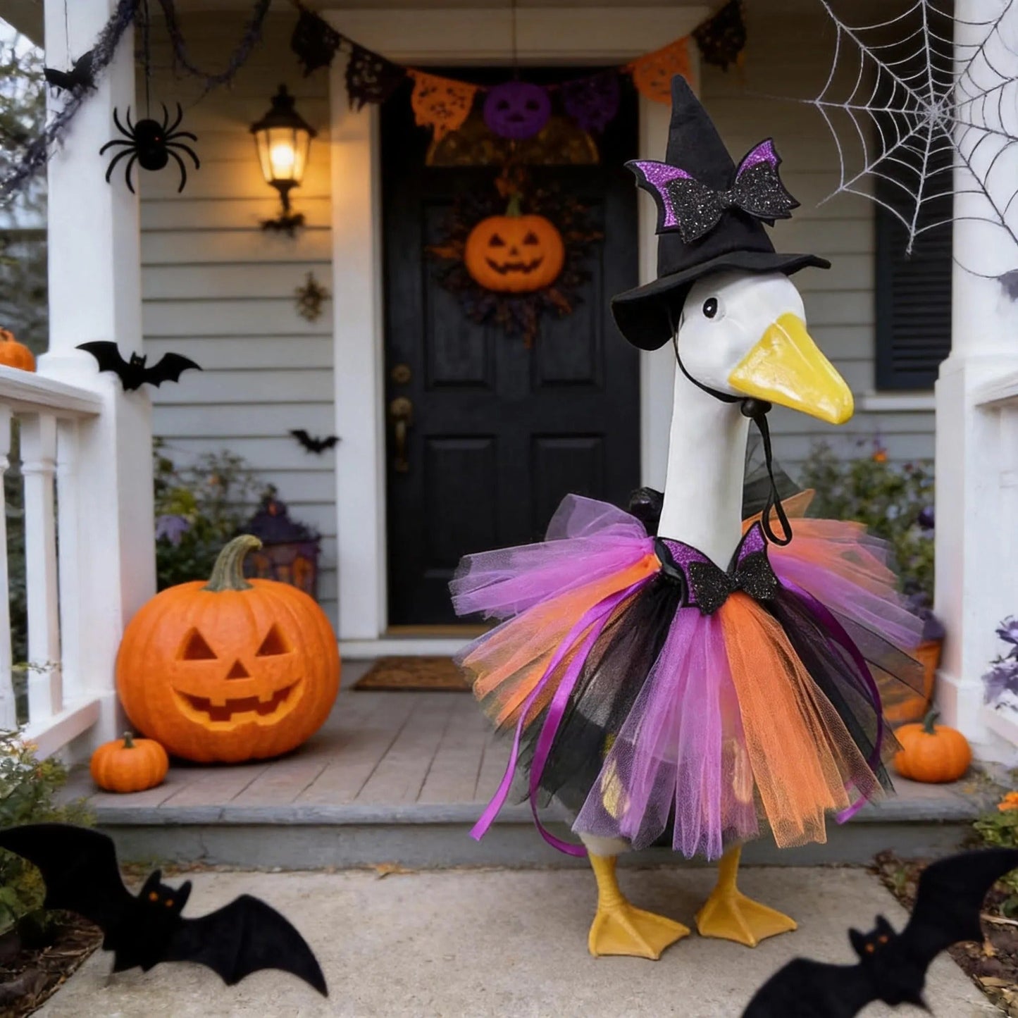 🧙New 23" Halloween Witch Goose Outfit™ | Spooky Porch Decor