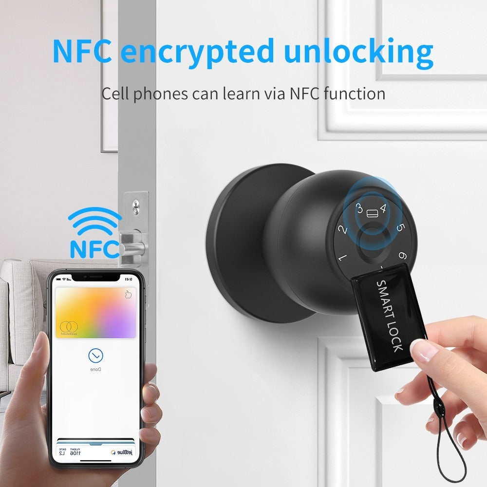 🔐 Tuya Bluetooth 5-in-1 Smart Fingerprint Door Lock