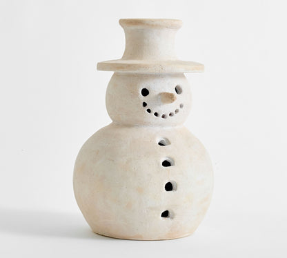 🔥Christmas Sale🎁Christmas Handmade Terracotta Snowman Figurines