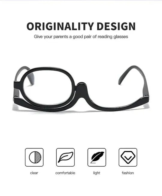 ✨ Flawless Makeup Glasses™ | Flip Lens Reading Glasses for Easy Makeup Application💄