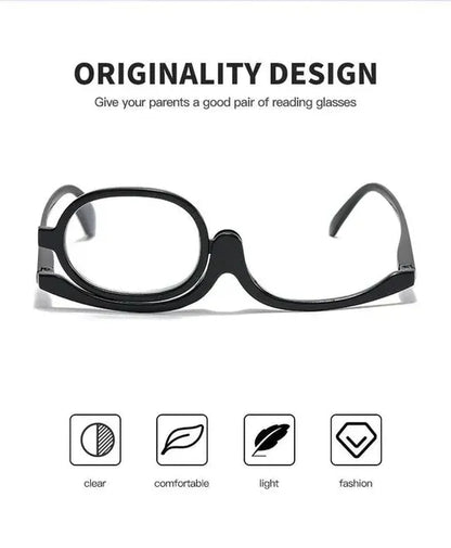 ✨ Flawless Makeup Glasses™ | Flip Lens Reading Glasses for Easy Makeup Application💄