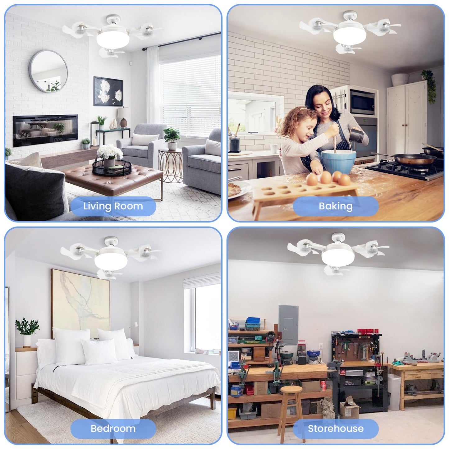 🔥 Summer Sale | Screw-In Ceiling Fan Light with Remote – Bright LED & Powerful Cooling