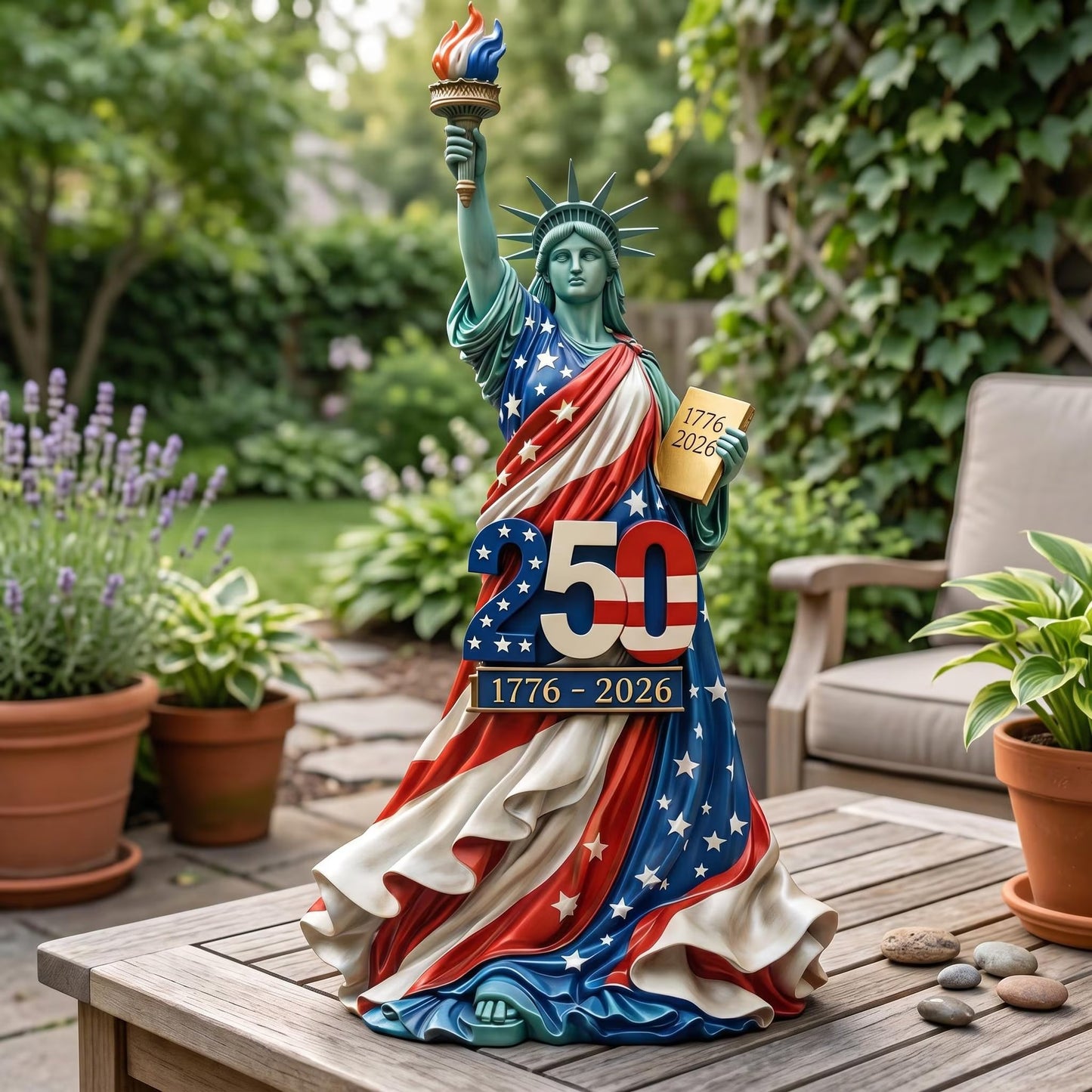 🇺🇸Handmade USA 250th Anniversary Statue of Liberty Figurine🎁