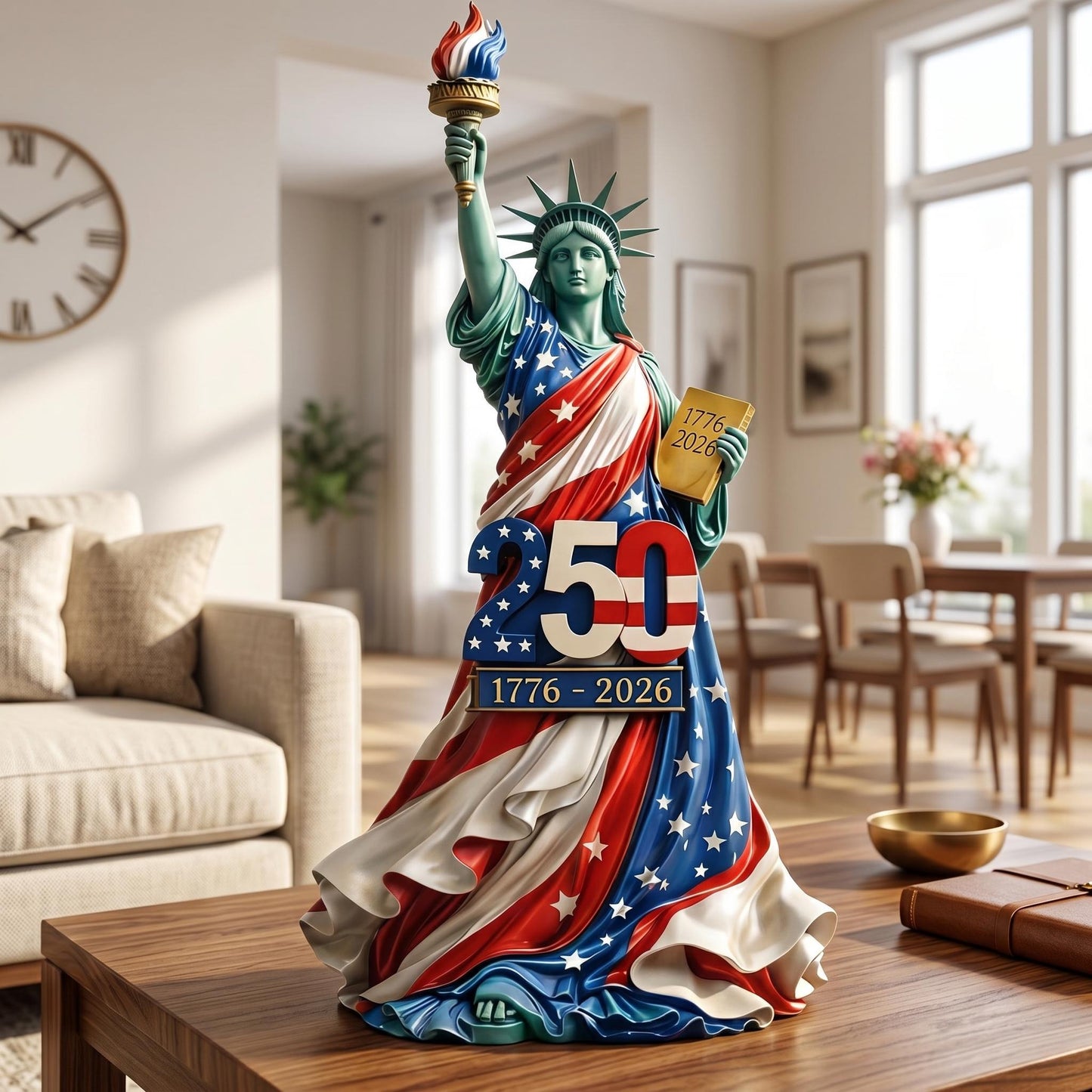 🇺🇸Handmade USA 250th Anniversary Statue of Liberty Figurine🎁
