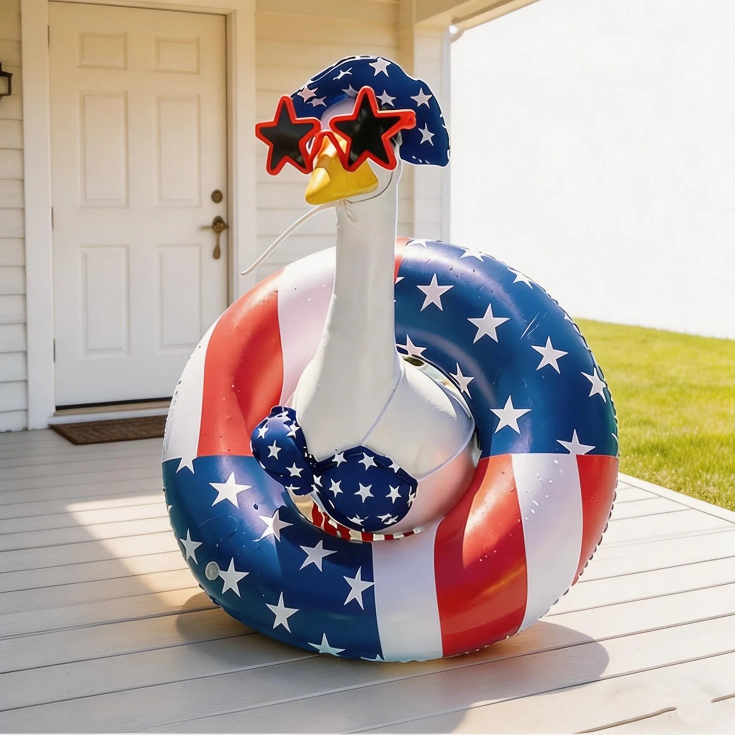 🦢America's Favorite Porch Goose Outfit – Complete 4th of July Beach Party Look🇺🇸