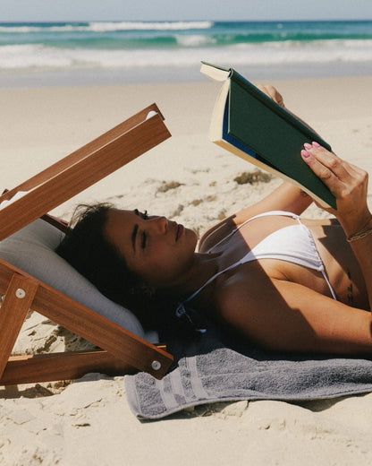 🏖️SunNest™ Foldable Beach Lounger with UPF50+ Sun Shade & Adjustable Recline☀️
