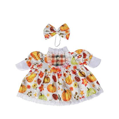 🍁 Harvest Blessings Porch Goose Outfit – Thanksgiving Pumpkin Dress Set for 23" Lawn Goose🎃