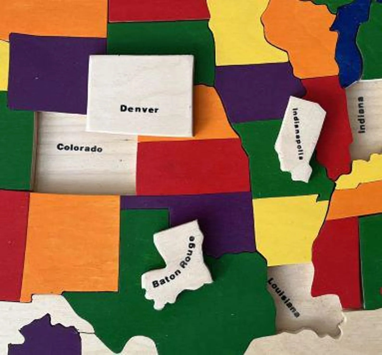 🇺🇸 America 250th Anniversary Handmade 50-State Wooden Puzzle Map