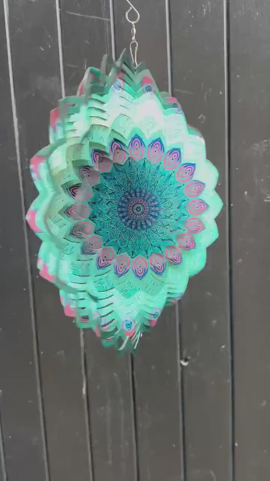 3D Mandala Kinetic Metal Wind Spinner