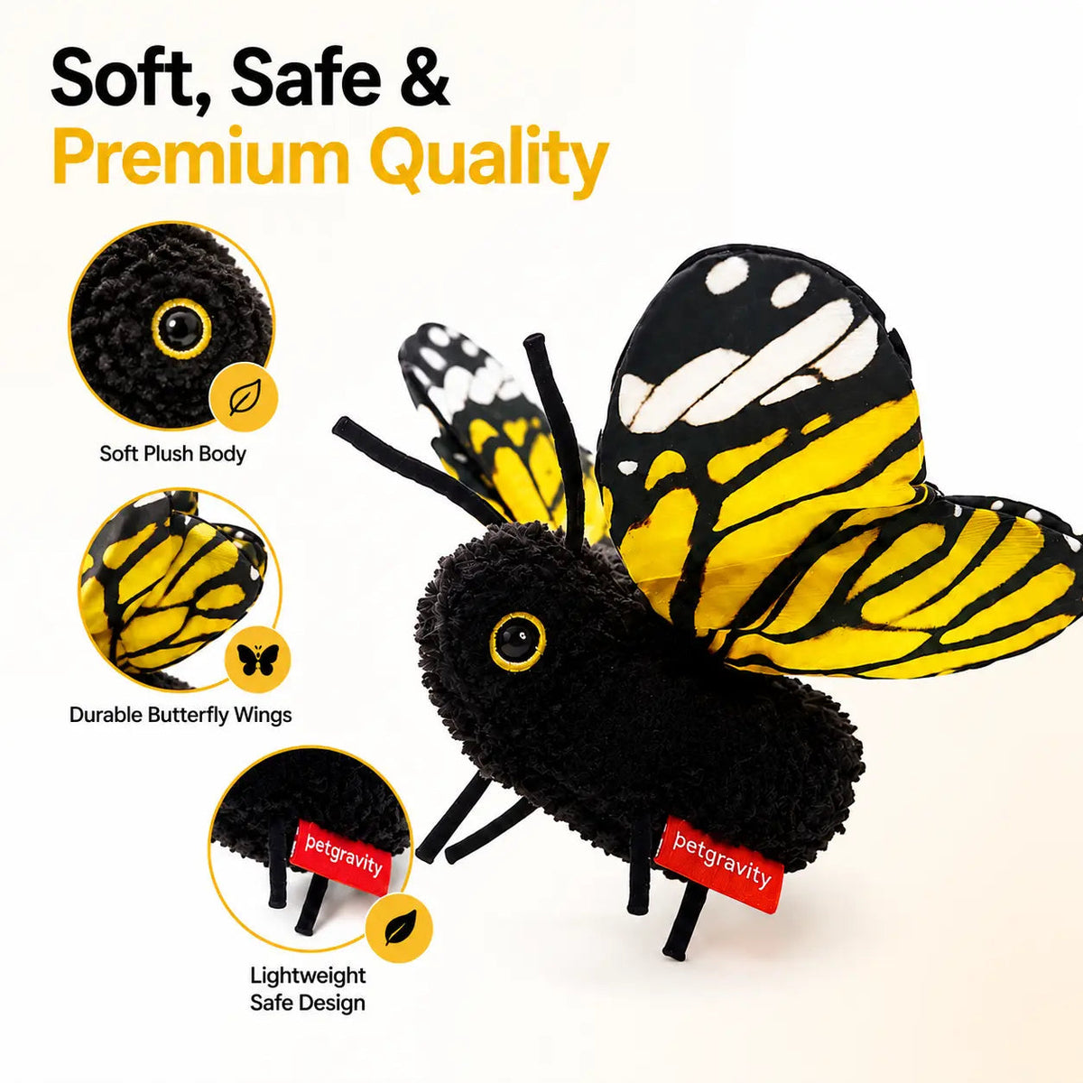 Interactive Electric Butterfly & Bluebird Cat Toy – 3 Flying Modes USB Rechargeable Teaser