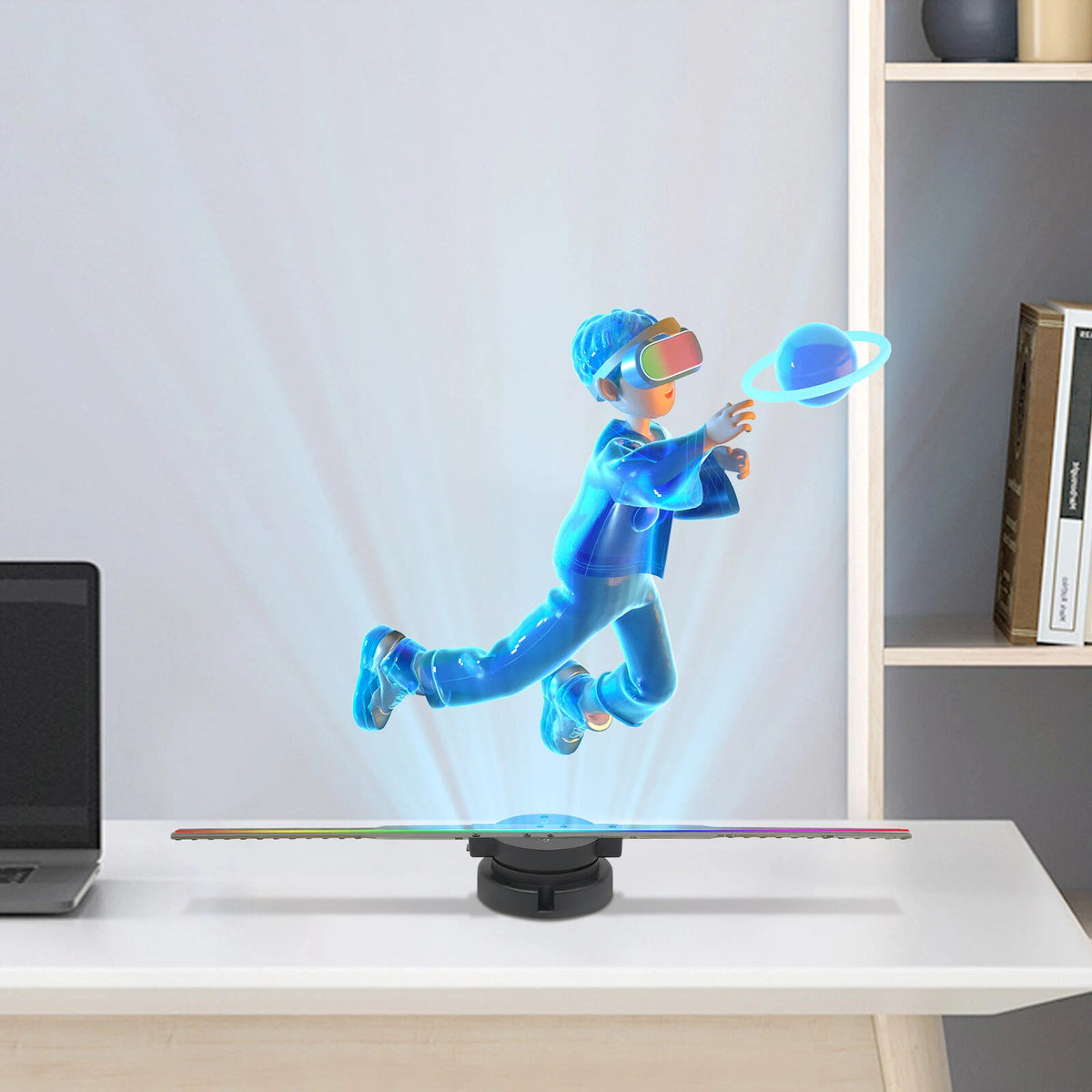 🎄LED Lamp Beads Christmas Naked Eye Holographic 3D Projection Fan