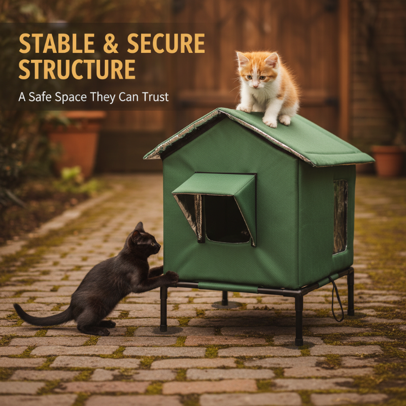 🐈 Outdoor All-Season Elevated Cat House | Give Outdoor Cats a Cozy Home