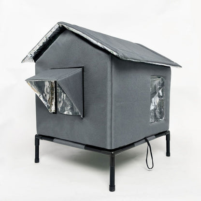 🐈 Outdoor All-Season Elevated Cat House | Give Outdoor Cats a Cozy Home