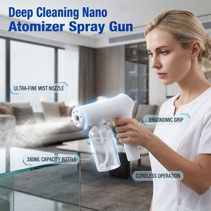 50% OFF NOW! 🚫🦠Cordless Nano Atomizer | Touchless Disinfecting + Blue Light Sanitizer – Home, Office & Car
