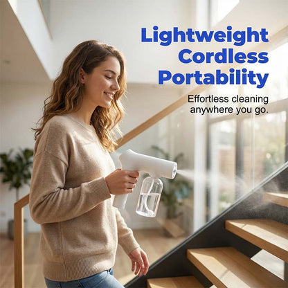 50% OFF NOW! 🚫🦠Cordless Nano Atomizer | Touchless Disinfecting + Blue Light Sanitizer – Home, Office & Car