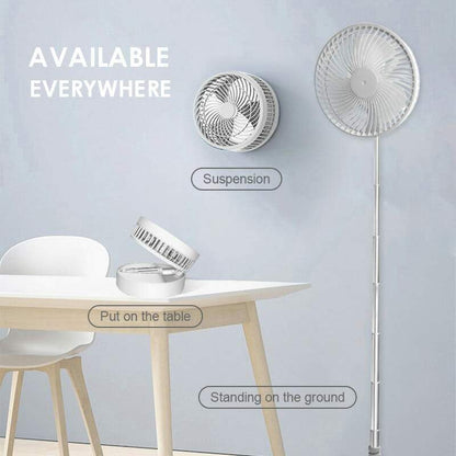 🌀Summer Promotion! 🔋 Telescopic Folding USB Charging Fan – Adjustable height, quiet operation & portable – perfect for desk, travel or outdoor use 💨