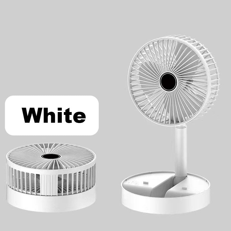🌀Summer Promotion! 🔋 Telescopic Folding USB Charging Fan – Adjustable height, quiet operation & portable – perfect for desk, travel or outdoor use 💨