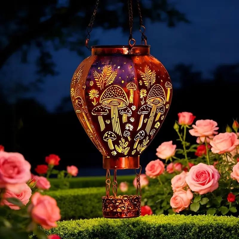 🎈 Solar Hot Air Balloon Lantern – Auto Power On 🌿