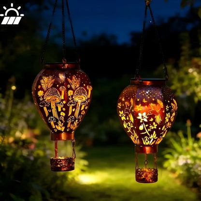 🎈 Solar Hot Air Balloon Lantern – Auto Power On 🌿