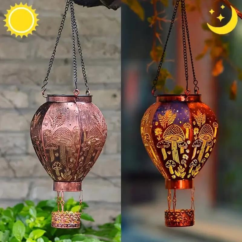 🎈 Solar Hot Air Balloon Lantern – Auto Power On 🌿