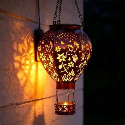 🎈 Solar Hot Air Balloon Lantern – Auto Power On 🌿