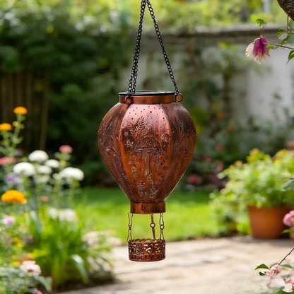 🎈 Solar Hot Air Balloon Lantern – Auto Power On 🌿