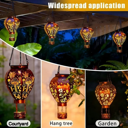 🎈 Solar Hot Air Balloon Lantern – Auto Power On 🌿