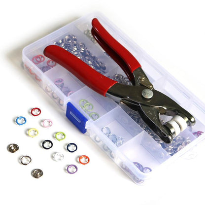 ✂️DIY Button‑Sewing Kit – Rust‑Proof Copper Snaps, Hand Plier, Multi‑Colour ✨