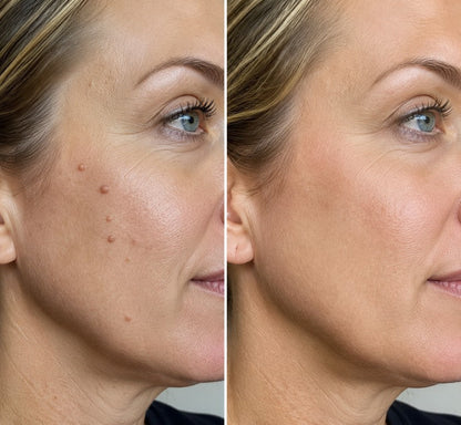2-in-1 Microneedle & Hydrocolloid Patch 🌿 Invisible Face & Body Patches for Raised Moles, Acne, Flat Warts & Skin Tags - Helps Improve the Appearance of Wrinkles, Scars & Blemishes