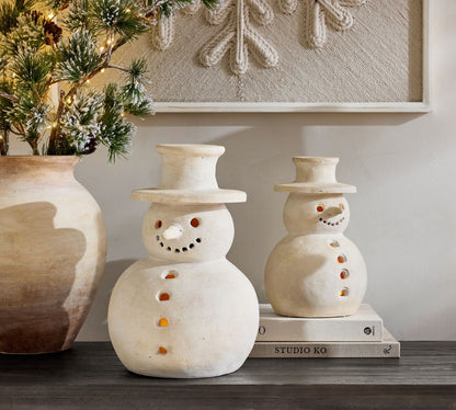 🔥Christmas Sale🎁Christmas Handmade Terracotta Snowman Figurines