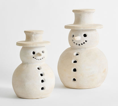 🔥Christmas Sale🎁Christmas Handmade Terracotta Snowman Figurines
