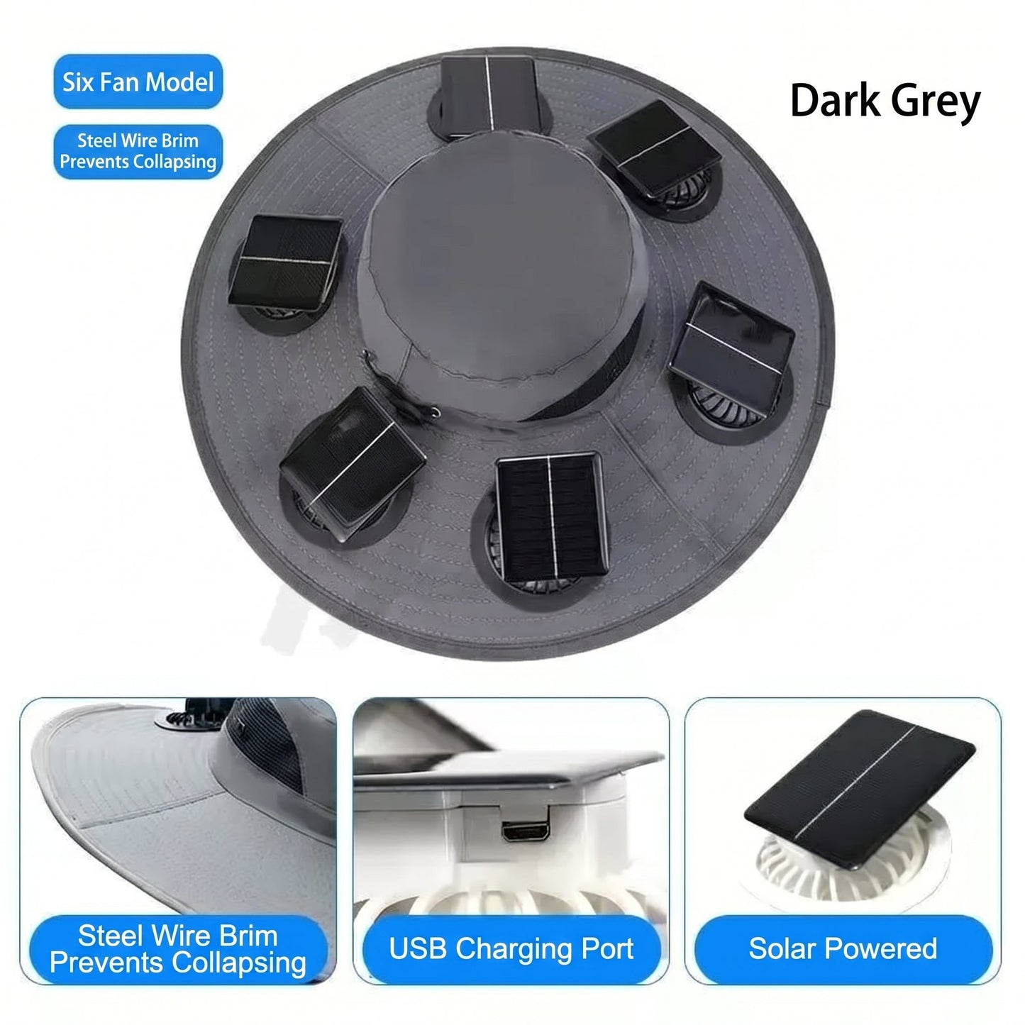 🔥 Dad’s Favorite Summer Hat Is Here❄️ 2026 New 6-Fan Solar Cooling Hat