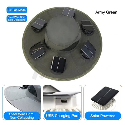 🔥 Dad’s Favorite Summer Hat Is Here❄️ 2026 New 6-Fan Solar Cooling Hat