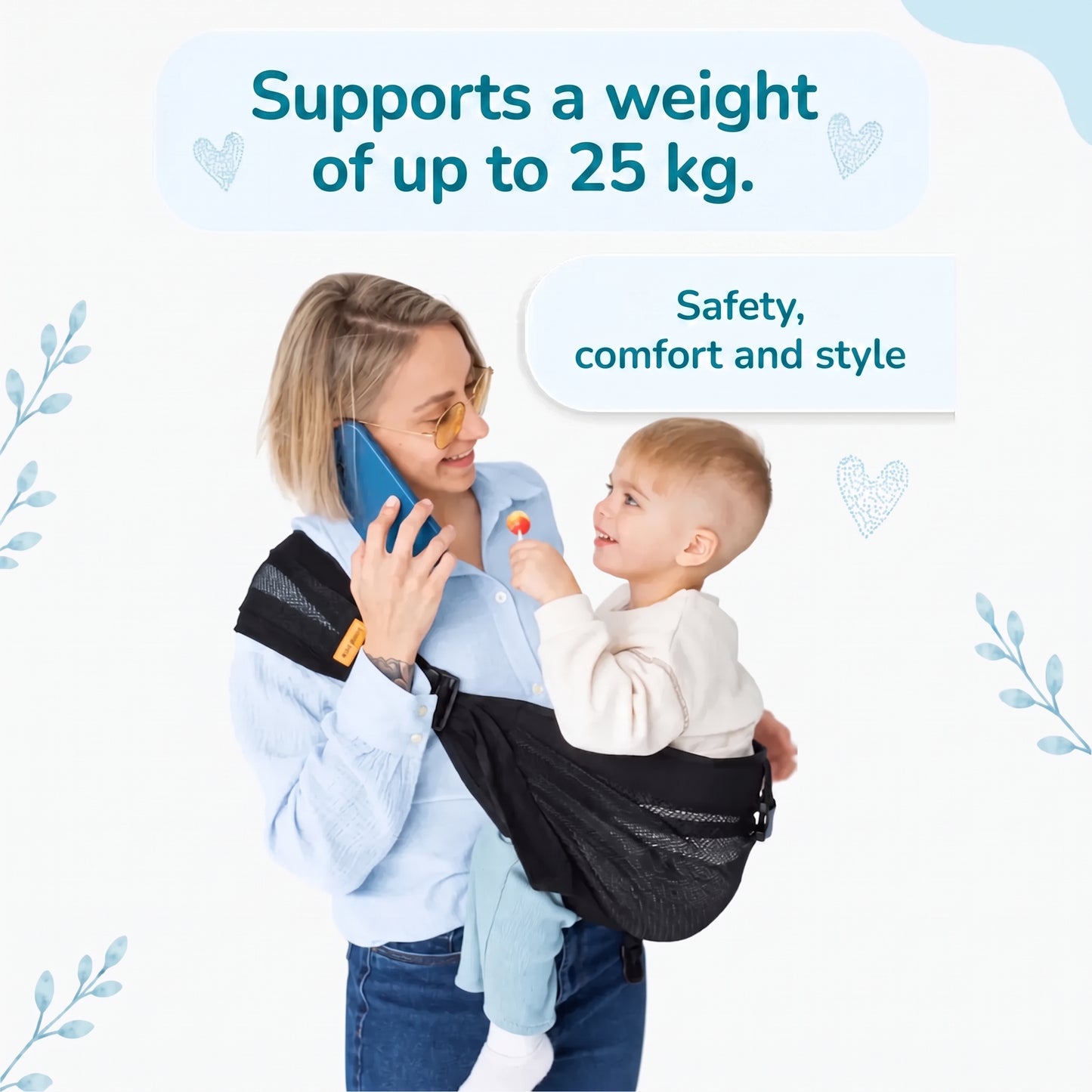 👶 CarryEase™ Toddler Hip Carrier – One-Shoulder Support For Easier Everyday Carrying