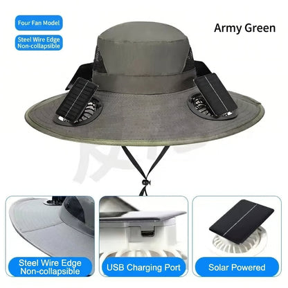 🔥 Dad’s Favorite Summer Hat Is Here❄️ 2026 New 6-Fan Solar Cooling Hat