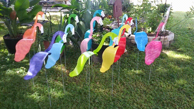 Florida Dancing Birds Garden Metal Art