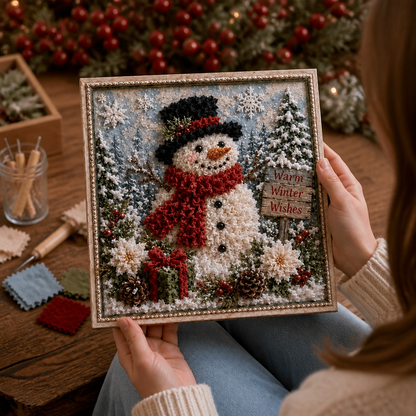 🎄 Christmas 3D Fabric Art Kit | Turn Tiny Fabric Pieces Into Holiday Magic
